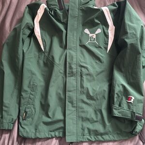 Boathouse Gore Tex Green Kids Jacket with White Accents Delbarton Lacrosse